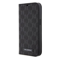 Karl Lagerfeld PU Saffiano Monogram Book Pouzdro pro iPhone 13 Pro Black