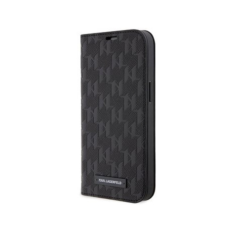 Karl Lagerfeld PU Saffiano Monogram Book Pouzdro pro iPhone 13 Pro Black