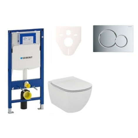 Cenově zvýhodněný závěsný WC set Geberit do lehkých stěn / předstěnová montáž+ WC Ideal Standard