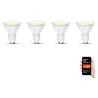 B.K. Licht B.K. Licht 1261 -SADA 4x LED Stmívatelná žárovka GU10/5,5W/230V Wi-Fi Tuya 2700K