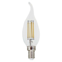 ACA Lighting LED FILAMENT E14 STEP-DIM C35 s plamínkem 4W 2700K 230V AC 570lm RA80 FLAM4WWTIPSD