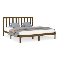 Rám postele medově hnědý masivní dřevo 200 × 200 cm, 3106791