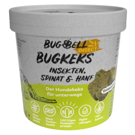 BugKeks Adult zelená varianta špenát a konopí 8 × 150 g BugBell