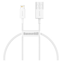 Kabel USB na Lightning Baseus Superior Series, 2,4A, 0,25 m (bílý)