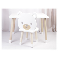 ELIS DESIGN Dětský stůl a židle Medvídek varianta: stůl + 2 židle