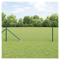 vidaXL Plotový sloupek. Zelená 100 x 0,8 m (25 x 25 mm síť) Ocel a PVC