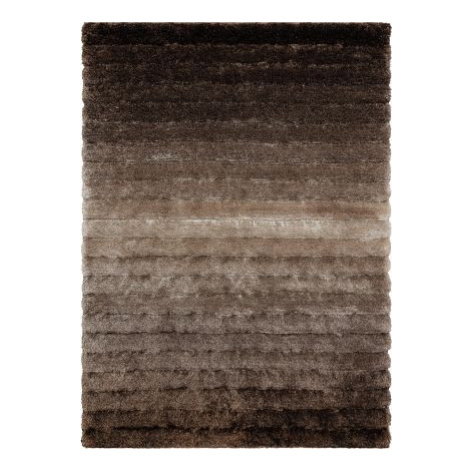 Kusový koberec Flim 007-B3 Stripes brown FOR LIVING