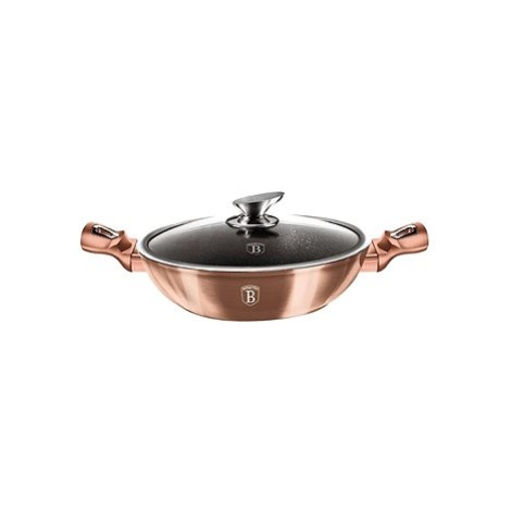 BerlingerHaus Rosegold Metallic Line Pánev Wok s mramorovým povrchem 30 cm Berlinger Haus