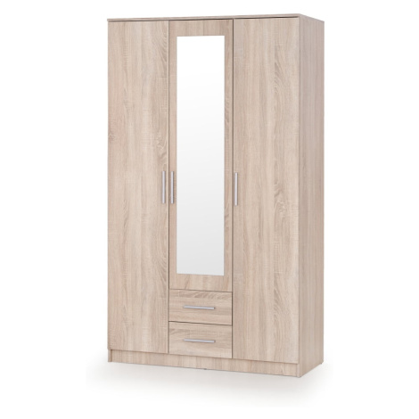 Třídveřová šatní skříň se zásuvkami do ložnice Lima - Halmar