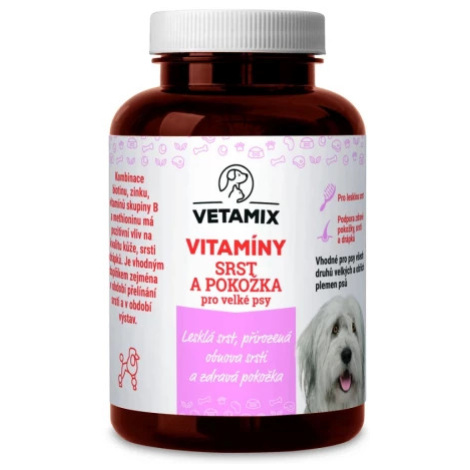 Vetamix vitamíny - srst a pokožka pro velké psy 230 g Zerex