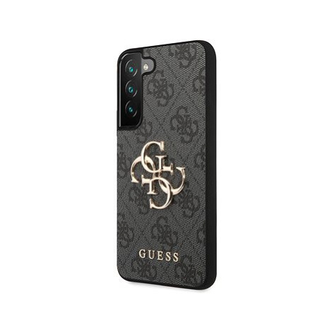 Guess PU 4G Metal Logo Zadní Kryt pro Samsung Galaxy S23 Grey