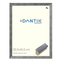 DANTIK rámeček 30 × 40, DUNE stříbrný plexi čiré