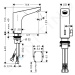 Hansgrohe 31171000 - Elektronická umyvadlová baterie s ovládáním teploty na baterie, chrom