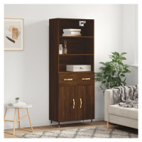 vidaXL Skříň highboard hnědý dub 69,5 x 34 x 180 cm kompozitní dřevo