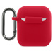 Pouzdro Lacoste Liquid Silicone Glossy Printing Logo pro Airpods 1/2, red