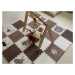 Vylen Pěnová hrací podlaha puzzle 25 dílů HNĚDO-BÍLÁ se zvířátky