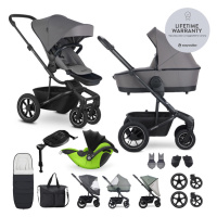 EASYWALKER - Kočárek kombinovaný Harvey? Pebble Grey XXL AIR + KIDDY Evoluna i-size 2 + základna