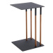 Yamazaki Odkládací stolek Plain 4804, kov/dřevo, černý