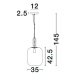 Nova Luce Originální závěsné svítidlo Hunter se stínidlem z kouřového skla - 1 x 40 W, pr. 350 x