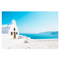 Fotografie Greece, Santorini, Oia, Byzantine Orthodox church, Westend61, 40 × 26.7 cm