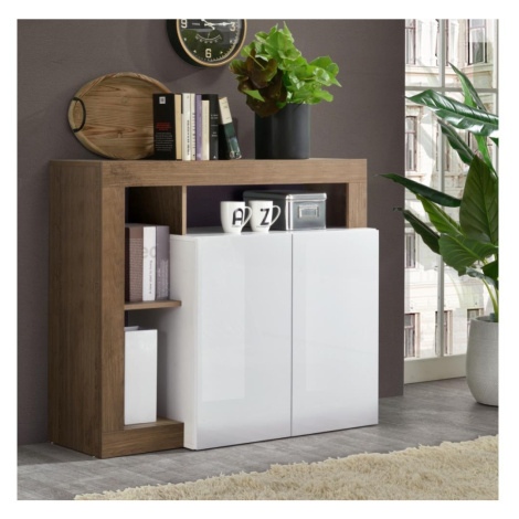 MC Akcent Komoda LENOR 108x93x42 cm bílá/dub 8024963431666