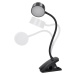 Solight LED stolní nabíjecí lampička, 2W, 210lm, 3CCT, černá, clip WO3001-B