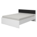 Manželská postel 160x200 geralt - bílá/černá