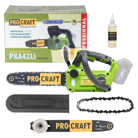 Procraft PKA42Li 20V - akumulátorová řetězová pila (bez akumulátoru a nabíječky)