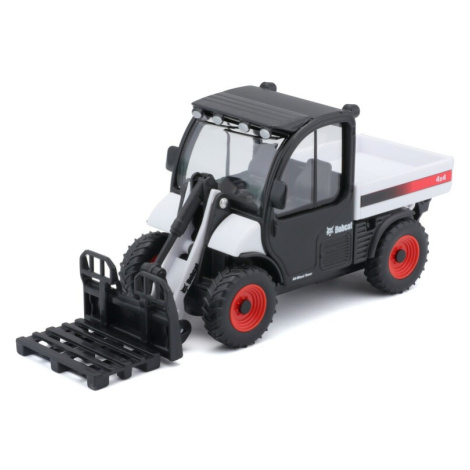 BBURAGO - BOBCAT Toolcat 5600 W / PALLET FORK WHITE & BLACK Diecast