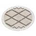 Dywany Łuszczów Kusový koberec Berber Asila cream and brown kruh - 160x160 (průměr) kruh cm