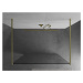 MEXEN/S Kioto samostatně stojící sprchová zástěna 125 x 200, transparent 8 mm, zlatál kartáčovan