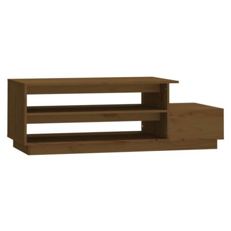 vidaXL Konferenční stolek medově hnědý 120x50x40,5 cm masivní borovice