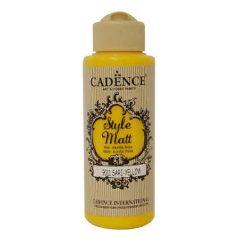 Matná akrylová barva Cadence Style Matt 120ml - yellow žlutá Aladine