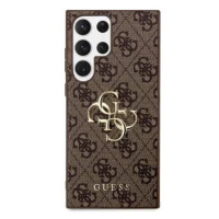 Guess hard silikonové pouzdro Samsung Galaxy S24 ULTRA brown 4G Big Metal Logo