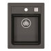 Alveus ATROX 10 černý 91 + pop up sifon - obdélníkový granitový dřez 500 x 400 mm, černý