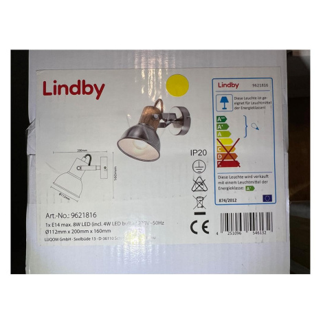 Lindby Lindby - LED Nástěnné bodové svítidlo DENNIS 1xE14/4W/230V