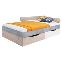 Dětská postel Sigma SI16 Barva korpusu: Beton/Bílá/Dub, Varianta Si: Pravá
