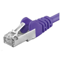 PREMIUMCORD Patch kabel CAT6a S-FTP, RJ45-RJ45, AWG 26/7 0, 5m fialová