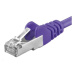 PREMIUMCORD Patch kabel CAT6a S-FTP, RJ45-RJ45, AWG 26/7 0, 5m fialová