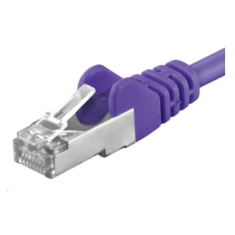 PREMIUMCORD Patch kabel CAT6a S-FTP, RJ45-RJ45, AWG 26/7 0, 5m fialová