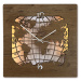 Li-Go Světelné hodiny "Mapa světa" 42x42cm provedení povrchu: dub B