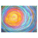 Ilustrace colorful spiral sun power background watercolor, Benjavisa, 40 × 30 cm