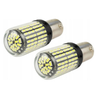 Sada auto LED žárovek BA15S 144 SMD 3014 PY21W / BAU15S