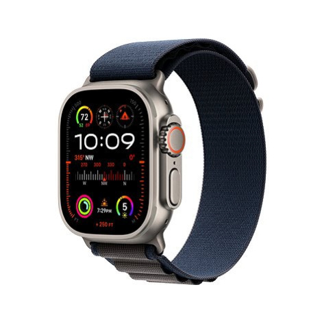 Apple Watch Ultra 2 49mm titanové pouzdro s modrým alpským tahem - Medium