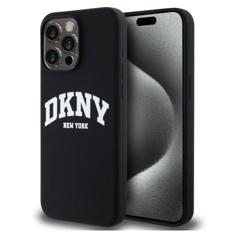 DKNY Liquid Silicone Arch Logo MagSafe kryt iPhone 14 Pro Max černý