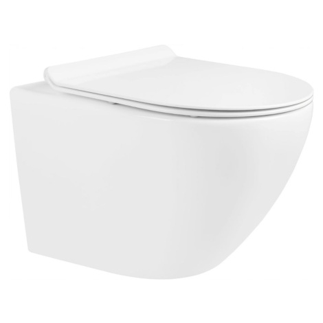 MEXEN/S Lena Závěsná WC mísa včetně sedátka s slow-slim, duroplast, bílá 30224000