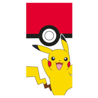 TipTrade Bavlněná froté osuška 70x140 cm - Pokémon Pokéball a Pikachu