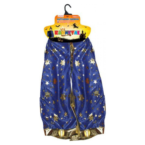 Rappa Dětský kouzelnický modrý plášť s hvězdami čarodějnice