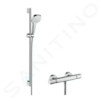 Hansgrohe 27082400 - Sprchový set Vario s termostatem, 3 proudy, sprchová tyč 900 mm, bílá/chrom