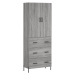 vidaXL Skříň highboard šedá sonoma 69,5 x 34 x 180 cm kompozitní dřevo